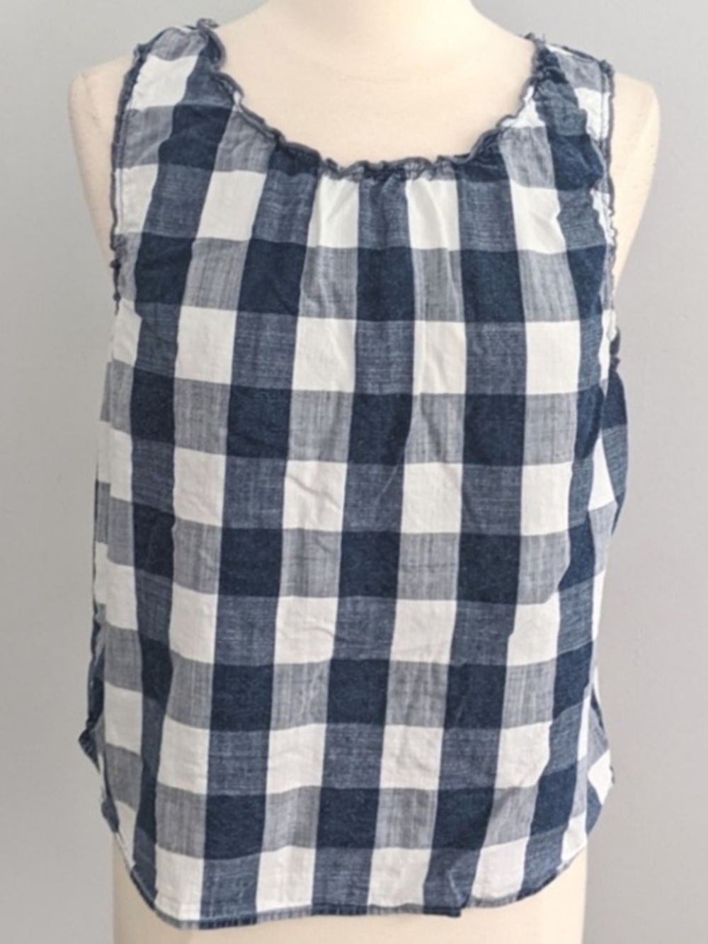 A.N.A Gingham Plaid Tank Top Summer Open back